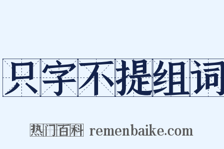 只字不提组词是什么意思的图片